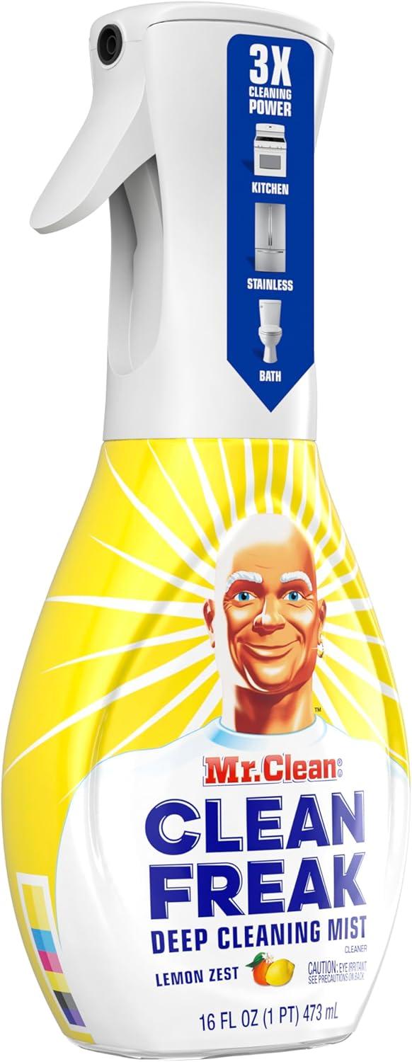 image:imageMr Clean Clean Freak Multi Surface Cleaning Spray Deep Cleaning Mist Starter Kit and Refill Bundle Lemon Zest Scent 64 fl ozLemon