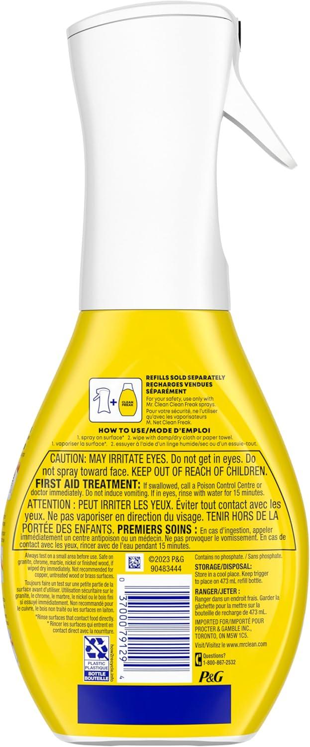 image:imageMr Clean Clean Freak Multi Surface Cleaning Spray Deep Cleaning Mist Starter Kit and Refill Bundle Lemon Zest Scent 64 fl ozLemon