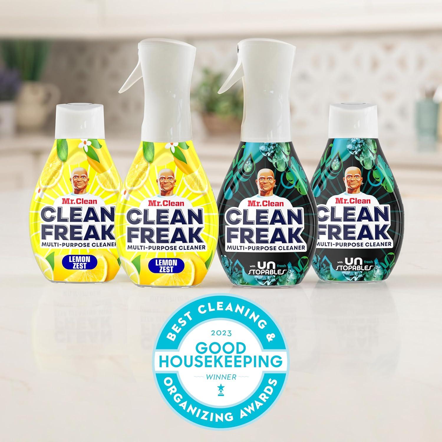 image:imageMr Clean Clean Freak Multi Surface Cleaning Spray Deep Cleaning Mist Starter Kit and Refill Bundle Lemon Zest Scent 64 fl ozLemon