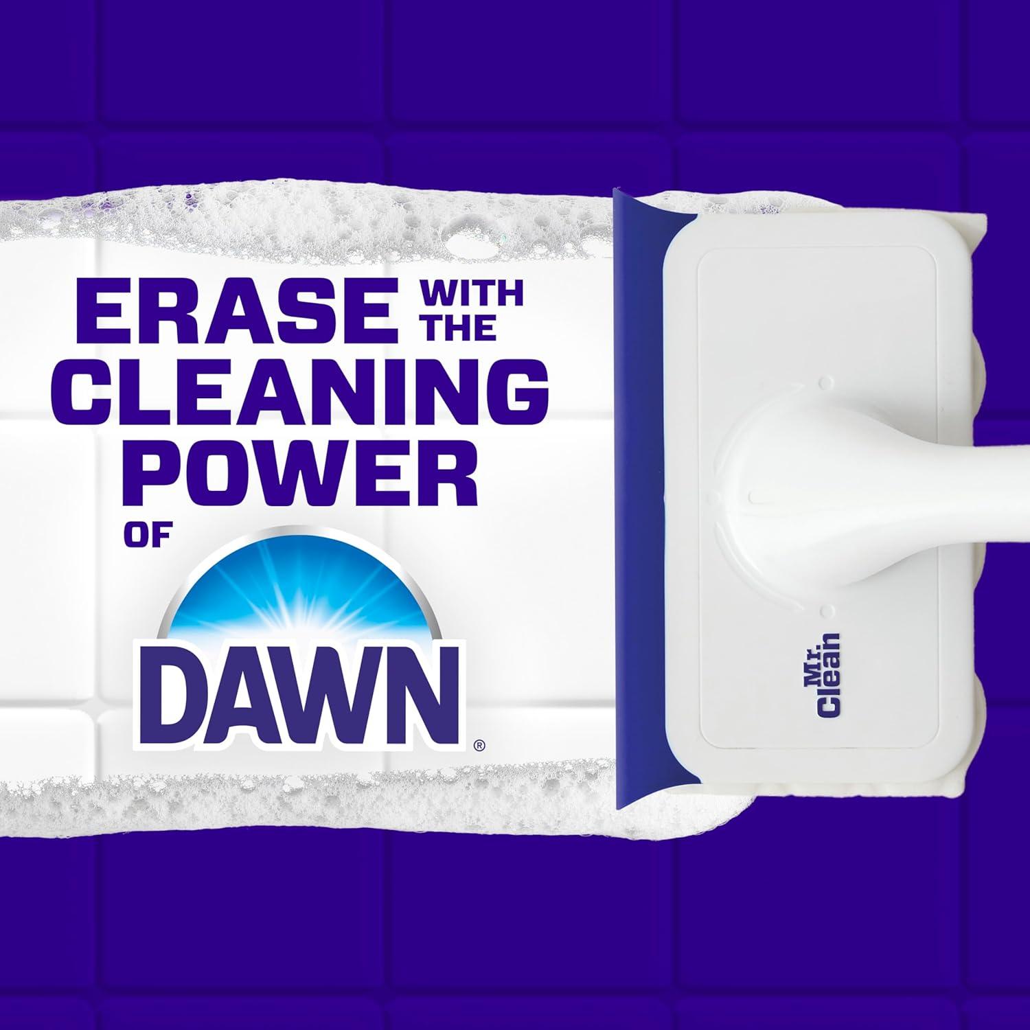 image:imageMr Clean Magic Eraser Shower amp Tub Scrubber Bathroom Cleaner All in One Bathroom Cleaner Lemon Starter Kit 1 Scrubber amp 2 Foaming Magic Erasers1 Device 2 Refills