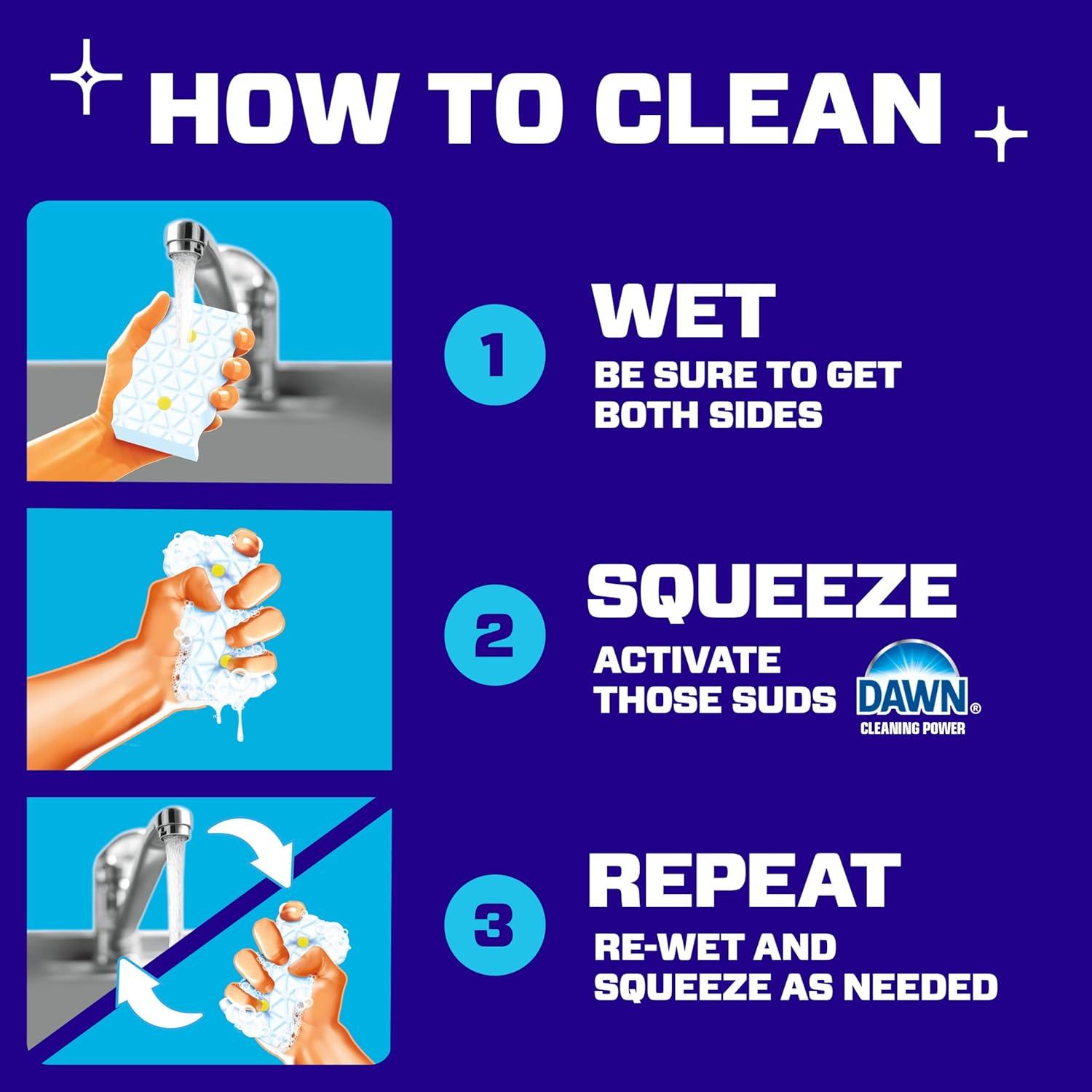 image:imageMr Clean Magic Eraser Sponge Bathroom Cleaner Shower Cleaner Tub Cleaner Soap Scum Remover Bathroom Cleaning Supplies Dawn Cleaning Power with Lemon Scent 2 in 1 Bath 5ctOriginal Version