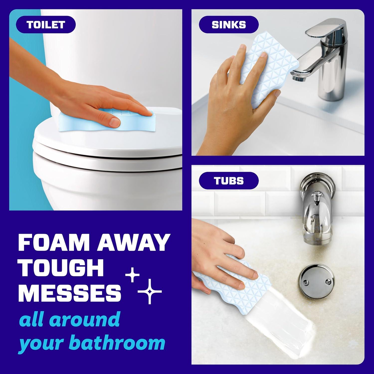 image:imageMr Clean Magic Eraser Sponge Bathroom Cleaner Shower Cleaner Tub Cleaner Soap Scum Remover Bathroom Cleaning Supplies Dawn Cleaning Power with Lemon Scent 2 in 1 Bath 5ctOriginal Version