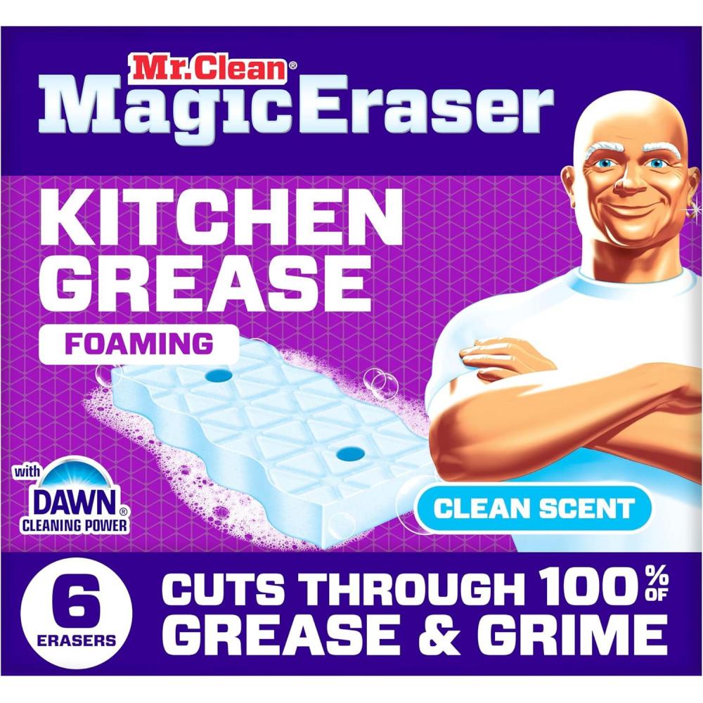 image:imageMr Clean Magic Eraser Foaming Sponge All Purpose Cleaner Dawn Cleaning Power Wall Cleaner Sneaker Cleaner Oven Cleaner Kitchen Bathroom Shower Cleaning Supplies Scrubber Ultra Foamy 5ctUpgraded Version