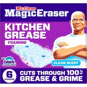 Mr. Clean Magic Eraser Foaming Sponge, All Purpose Cleaner, Dawn Cleaning Power, Wall Cleaner, Sneaker Cleaner, Oven Cleaner, Kitchen, Bathroom, Shower Cleaning Supplies, Scrubber, Ultra Foamy, 5ct(Upgraded Version)