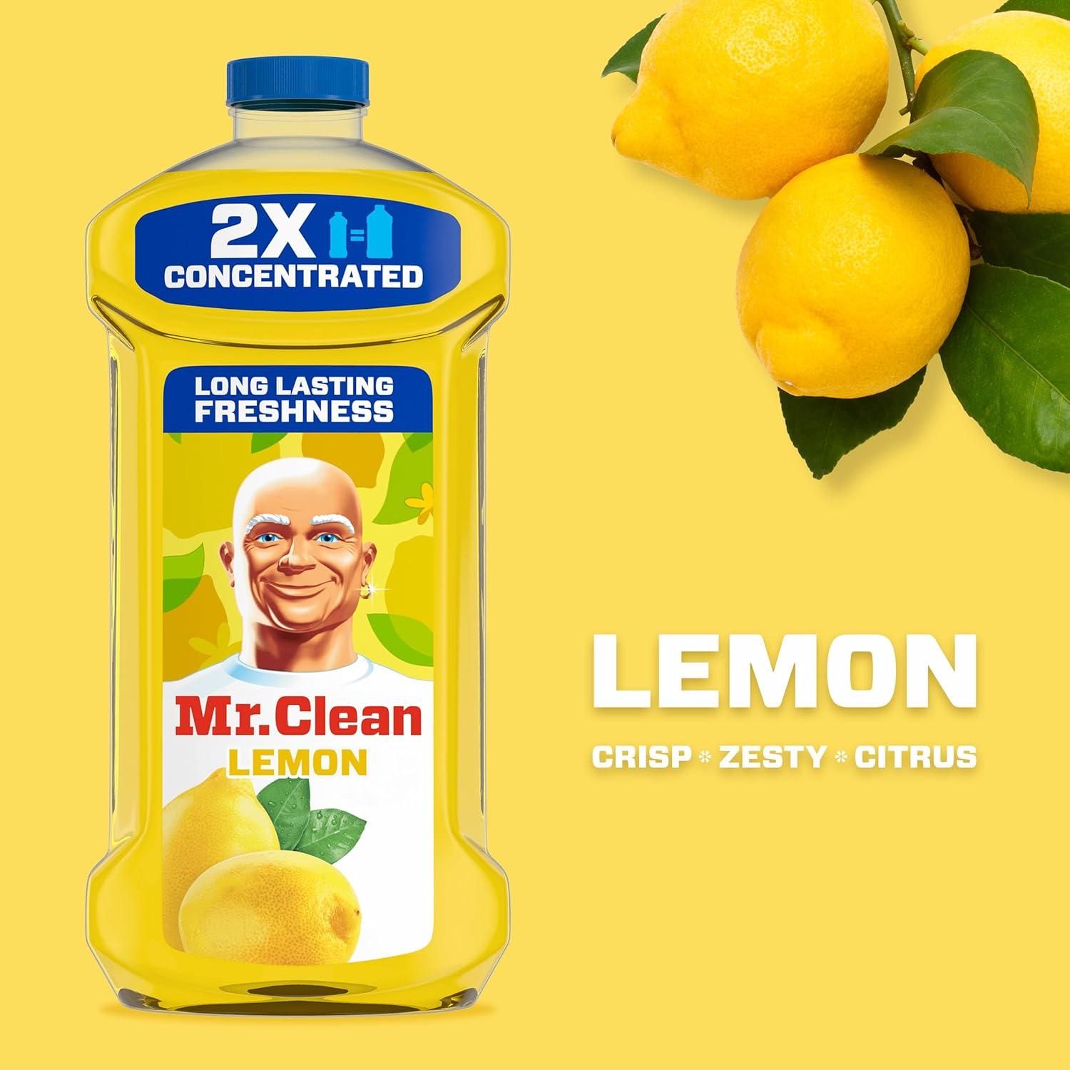 image:imageMr Clean All Purpose Cleaner Floor Cleaner for Mopping Home Bathroom amp Kitchen Cleaning Liquid for Mop amp Bucket Cleaning Supplies MultiSurface Dilutable Lemon 41oz41 Fl Oz Pack of 1