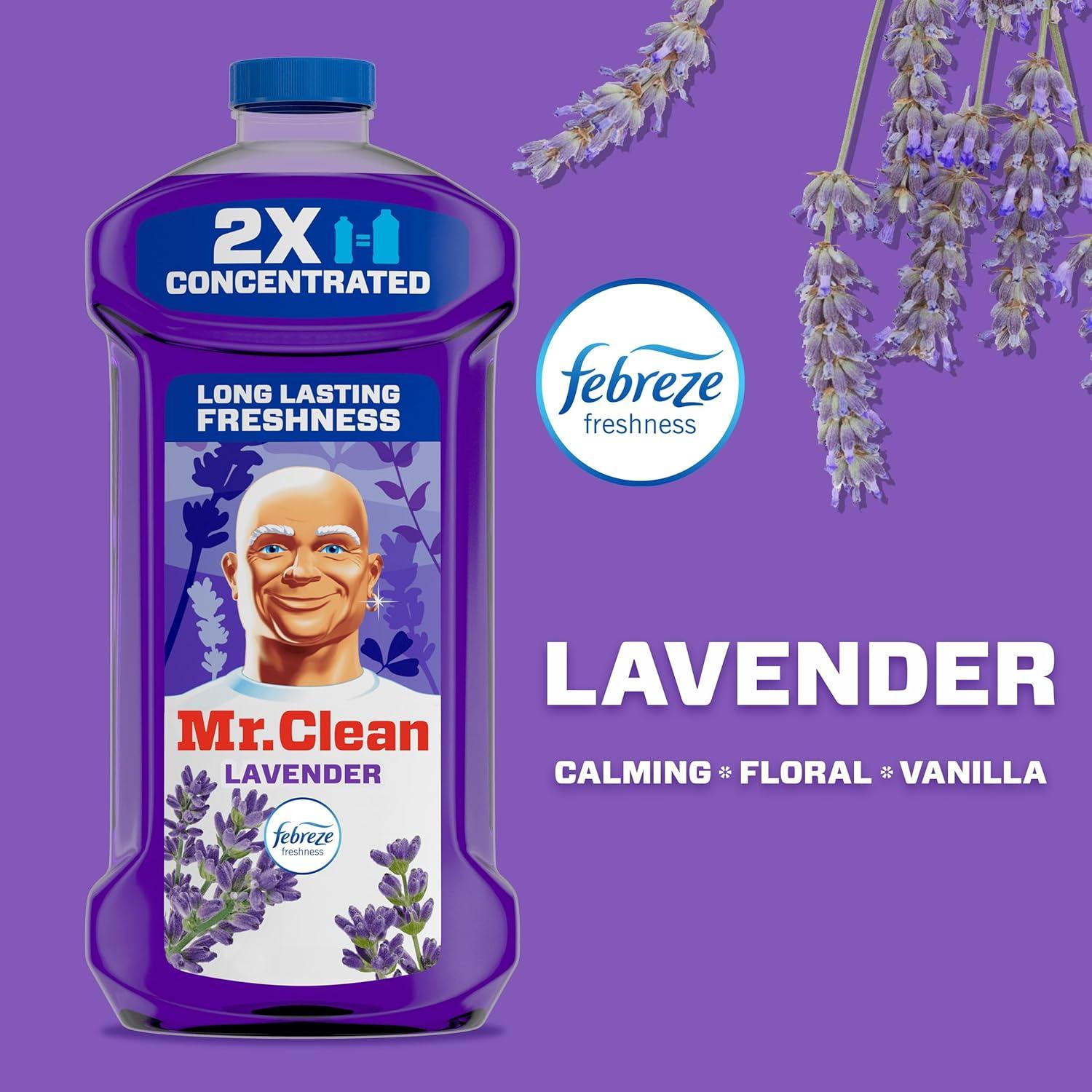 image:imageMr Clean All Purpose Cleaner Floor Cleaner for Mopping Home Bathroom amp Kitchen Cleaning Liquid for Mop amp Bucket Cleaning Supplies MultiSurface Dilutable Lavender 41oz41 Fl Oz Pack of 4
