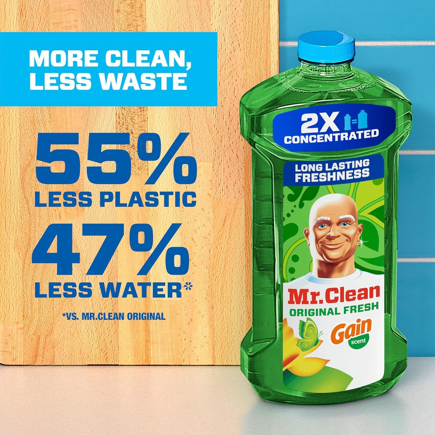 image:imageMr Clean All Purpose Cleaner Floor Cleaner for Mopping Home Bathroom amp Kitchen Cleaning Liquid for Mop amp Bucket Cleaning Supplies MultiSurface Dilutable Gain 41oz Pack of 441 Fl Oz Pack of 1