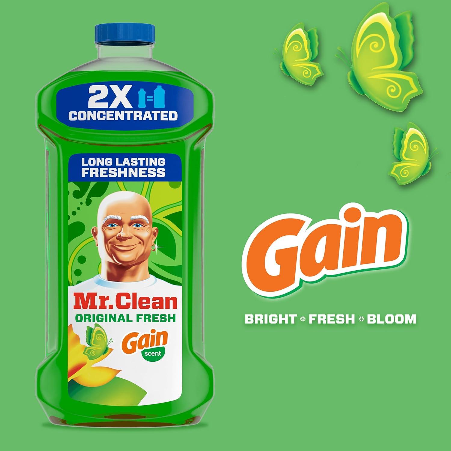image:imageMr Clean All Purpose Cleaner Floor Cleaner for Mopping Home Bathroom amp Kitchen Cleaning Liquid for Mop amp Bucket Cleaning Supplies MultiSurface Dilutable Gain 41oz Pack of 441 Fl Oz Pack of 4