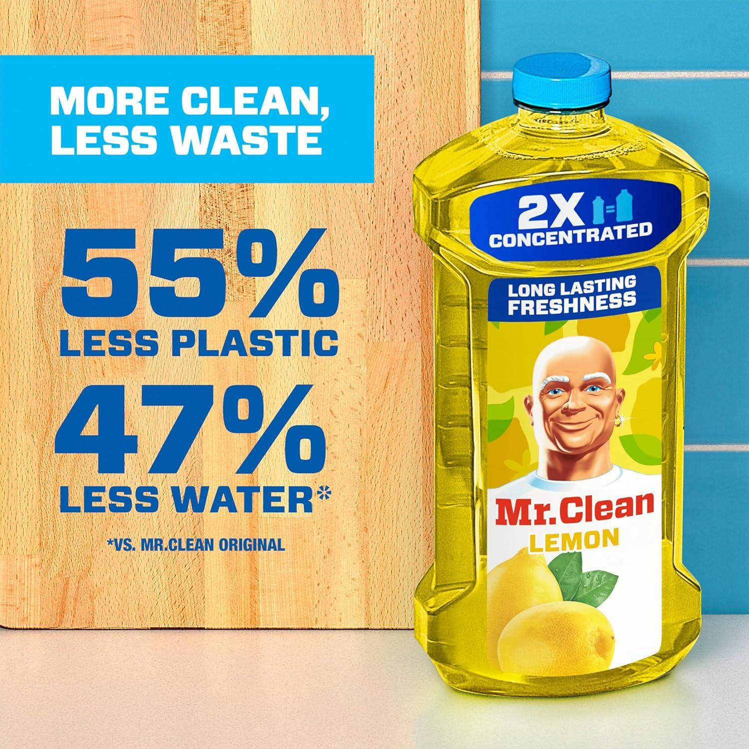 image:imageMr Clean All Purpose Cleaner Floor Cleaner for Mopping Home Bathroom amp Kitchen Cleaning Liquid for Mop amp Bucket Cleaning Supplies MultiSurface Dilutable Lemon 41oz41 Fl Oz Pack of 1