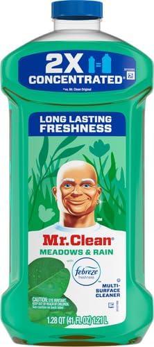 image:imageMr Clean All Purpose Cleaner Floor Cleaner for Mopping Home Bathroom amp Kitchen Cleaning Liquid for Mop amp Bucket Cleaning Supplies MultiSurface Dilutable Meadows amp Rain 41oz Pack of 241 Fl Oz Pack of 2