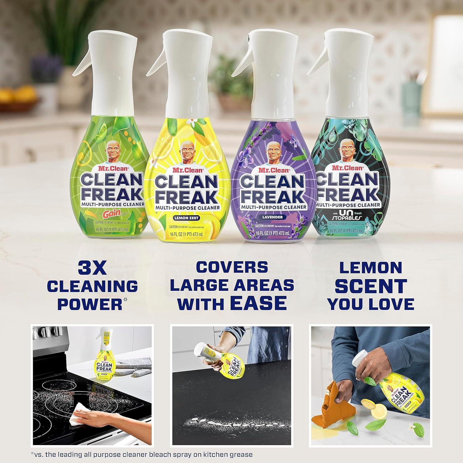 image:imageMr Clean Deep Cleaning Mist MultiSurface Spray Lemon Zest Scent Starter Kit 16 Fl Ounce Pack of 1