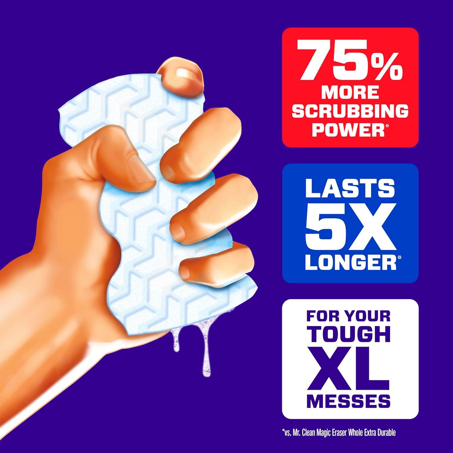 image:imageMr Clean Magic Eraser Sponge All Purpose Cleaner Long Lasting Cleaning Scrubber Wall Cleaner Sneaker Cleaner Oven Cleaner Kitchen Bathroom Shower Cleaning Supplies Ultra Thick 5ctUpgraded Version