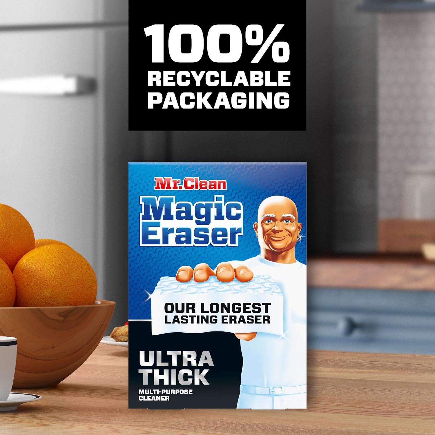 image:imageMr Clean Magic Eraser Sponge All Purpose Cleaner Long Lasting Cleaning Scrubber Wall Cleaner Sneaker Cleaner Oven Cleaner Kitchen Bathroom Shower Cleaning Supplies Ultra Thick 5ctOriginal Version