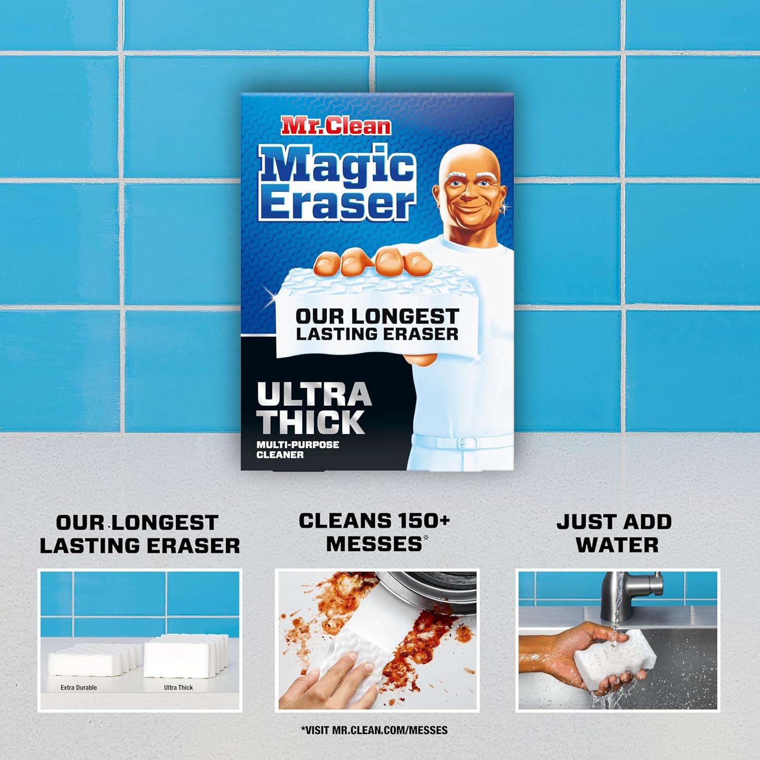 image:imageMr Clean Magic Eraser Sponge All Purpose Cleaner Long Lasting Cleaning Scrubber Wall Cleaner Sneaker Cleaner Oven Cleaner Kitchen Bathroom Shower Cleaning Supplies Ultra Thick 5ctOriginal Version