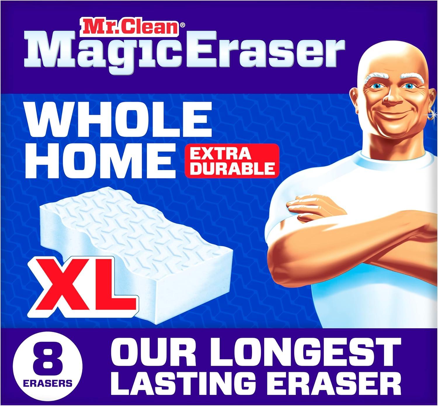 image:imageMr Clean Magic Eraser Sponge All Purpose Cleaner Long Lasting Cleaning Scrubber Wall Cleaner Sneaker Cleaner Oven Cleaner Kitchen Bathroom Shower Cleaning Supplies Ultra Thick 5ctUpgraded Version