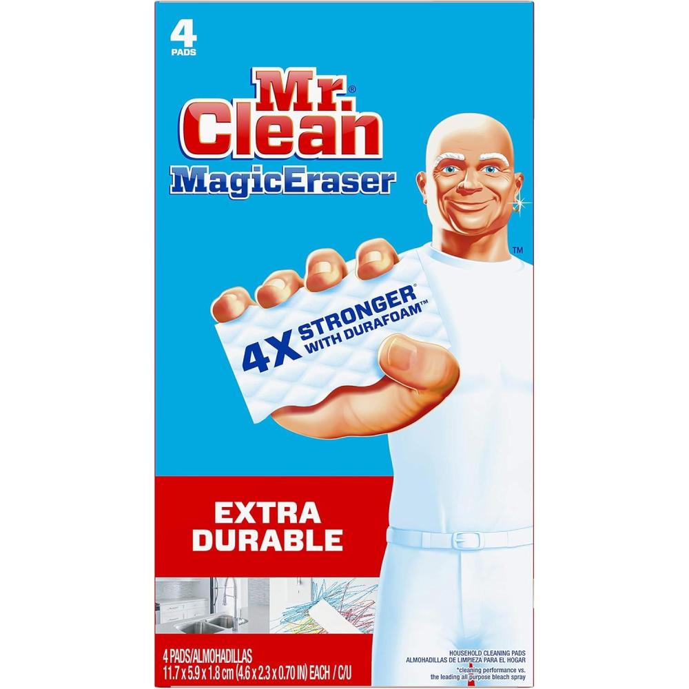 image:imageMr Clean Magic Eraser Sponge All Purpose Cleaner Cleaning Scrubber Wall Cleaner Sneaker Cleaner Kitchen Bathroom Shower Cleaning Supplies Melamine Sponge Cleaning Pads Extra Durable 10ctOriginal Version