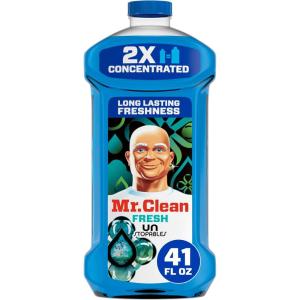 Mr. Clean 2X Concentrated Multi Surface Cleaner with Unstopables Fresh Scent 41 fl oz(41 Fl Oz (Pack of 1))