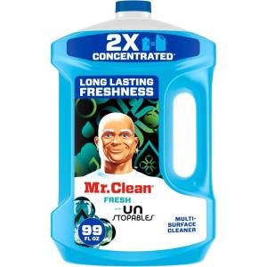 Mr. Clean 2X Concentrated Multi Surface Cleaner with Unstopables Fresh Scent 41 fl oz(99 Fl Oz (Pack of 1))