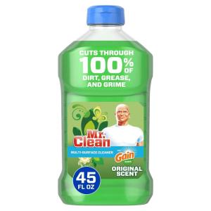 Mr. Clean Multipurpose and Multi-surface Liquid Cleaner, Gain Original Scent, 45 fl oz(Citrus)