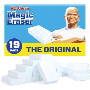 Mr. Clean Original Magic Eraser Cleaning Pads with Durafoam, 19 Count(1 Count (Pack of 19))